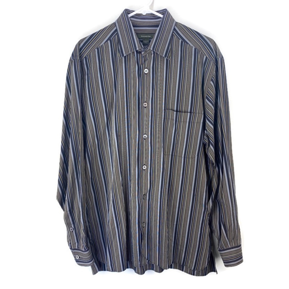 Men’s Ermenegildo Zegna Long Sleeve Button Up Large Shirt